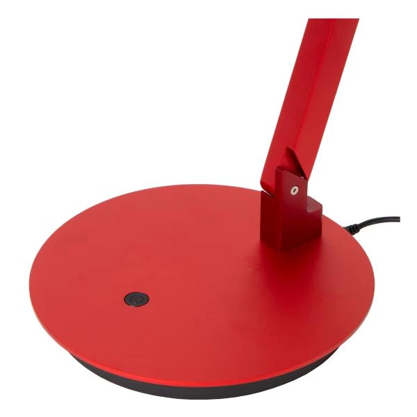 Lucide Premium OGDEN - Lampe de bureau - LED 3 StepDim - 1x7W 3000K - Rouge - détail 2